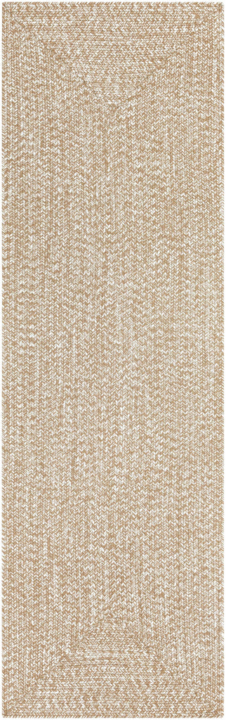 Cream Braided Faux Jute Outdoor Rug