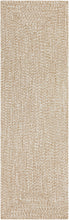 Load image into Gallery viewer, Cream Braided Faux Jute Outdoor Rug