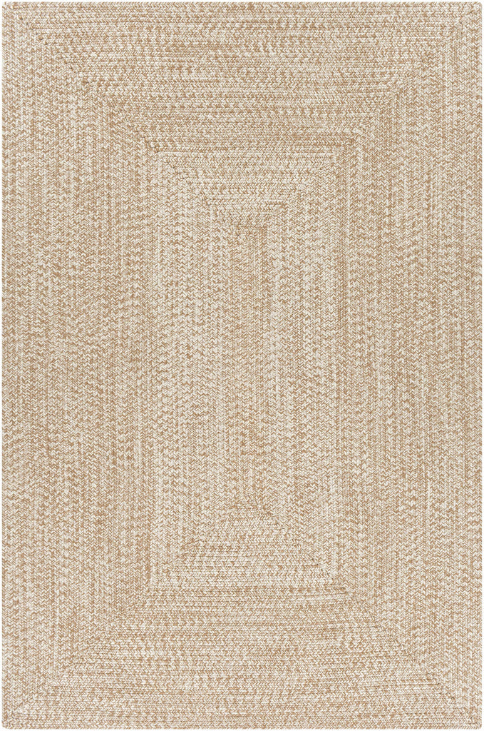 Cream Braided Faux Jute Outdoor Rug