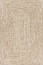 Load image into Gallery viewer, Cream Braided Faux Jute Outdoor Rug