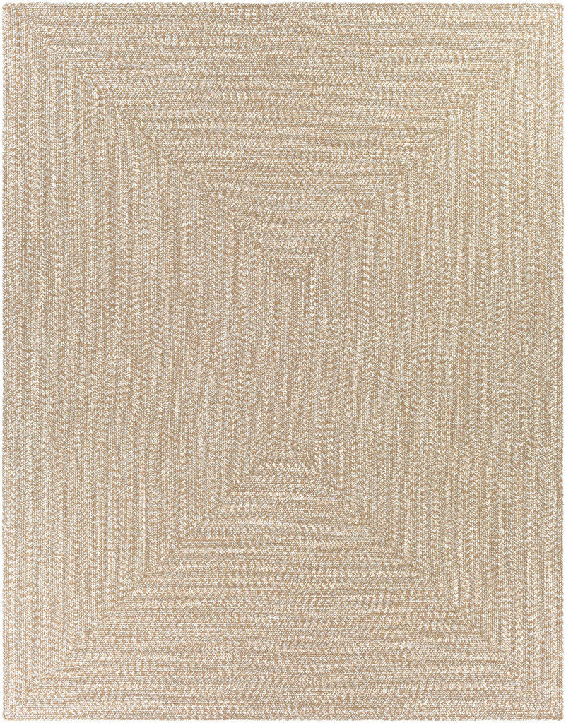 Cream Braided Faux Jute Outdoor Rug