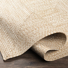 Load image into Gallery viewer, Cream Braided Faux Jute Outdoor Rug