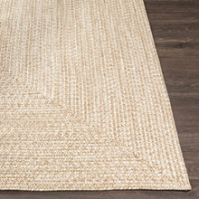 Load image into Gallery viewer, Cream Braided Faux Jute Outdoor Rug