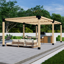 Load image into Gallery viewer, DIY Pergola Bracket Kit for a Freestanding Pergola With Slatted Roof - Any Size Up to 24' x 12'
