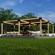 Load image into Gallery viewer, DIY Pergola Kit for a Freestanding Pergola With Canopies - Any Size Up to 24' x 24'