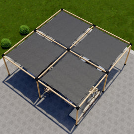 DIY Pergola Kit for a Freestanding Pergola With Canopies - Any Size Up to 24' x 24'