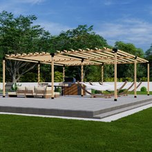 Load image into Gallery viewer, DIY Pergola Bracket Kit for a Freestanding Pergola With Roof Rafters - Any Size Up to 24' x 24'