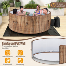 Load image into Gallery viewer, 72 Inches Inflatable Hot Tub SPA with 120 Air Jets Electric Heater Pump for 4-6 Person-Coffee