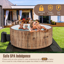 Load image into Gallery viewer, 72 Inches Inflatable Hot Tub SPA with 120 Air Jets Electric Heater Pump for 4-6 Person-Coffee