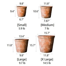 Load image into Gallery viewer, Large Terracotta Red Concrete Planter Pot