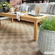 Load image into Gallery viewer, Kuval Checkered Brown Outdoor Rug