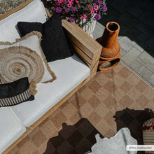 Load image into Gallery viewer, Kuval Checkered Brown Outdoor Rug