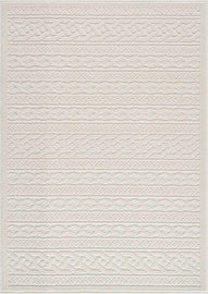 Fadey White 3D Washable Rug