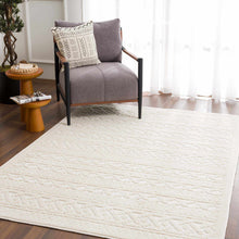 Load image into Gallery viewer, Fadey White 3D Washable Rug