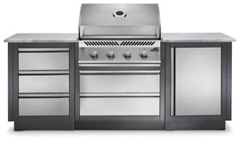 Patio Outdoor Kitchen Gas Grill - Patio Elegance OASIS™ 100 with Built-in 500 Series 32
