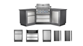 Patio Outdoor Kitchen Grill - Patio Elegance OASIS™ 200 with Built-in 700 Series 32