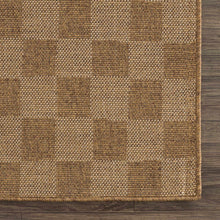 Load image into Gallery viewer, Kuval Checkered Brown Outdoor Rug