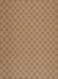 Kuval Checkered Brown Outdoor Rug