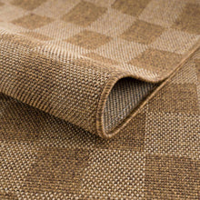 Load image into Gallery viewer, Kuval Checkered Brown Outdoor Rug