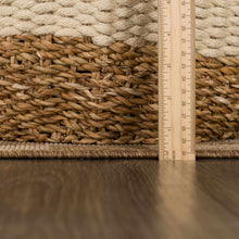 Load image into Gallery viewer, Kuval Checkered Brown Outdoor Rug