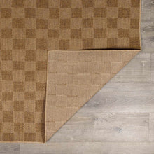 Load image into Gallery viewer, Kuval Checkered Brown Outdoor Rug