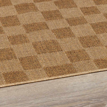 Load image into Gallery viewer, Kuval Checkered Brown Outdoor Rug