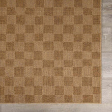 Load image into Gallery viewer, Kuval Checkered Brown Outdoor Rug