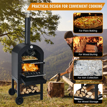 Load image into Gallery viewer, Portable Outdoor Pizza Oven with Stone &amp; Waterproof Cover