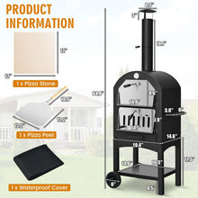 Load image into Gallery viewer, Portable Outdoor Pizza Oven with Stone &amp; Waterproof Cover