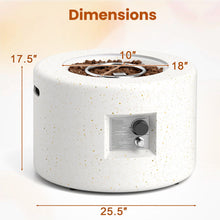 Load image into Gallery viewer, Round Terrazzo Propane Gas Fire Pit with Hideaway Tank Holder and Lava Rocks