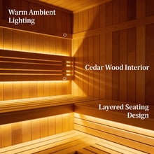 Load image into Gallery viewer, Panoramic Outdoor Sauna Room — Round Cedar Barrel Sauna with Glass Front