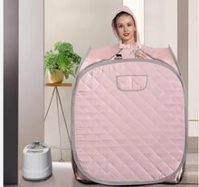 Load image into Gallery viewer, Panoramic Outdoor Sauna Room — Round Cedar Barrel Sauna with Glass Front