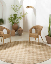 Load image into Gallery viewer, Kuval Checkered Brown Outdoor Rug