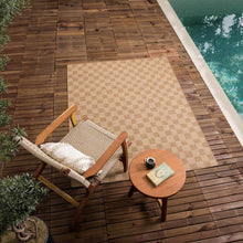 Load image into Gallery viewer, Kuval Checkered Brown Outdoor Rug