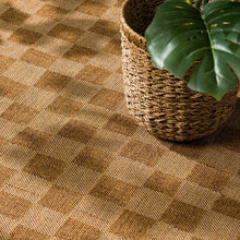 Load image into Gallery viewer, Kuval Checkered Brown Outdoor Rug