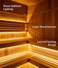 Load image into Gallery viewer, Panoramic Outdoor Sauna Room — Round Cedar Barrel Sauna with Glass Front