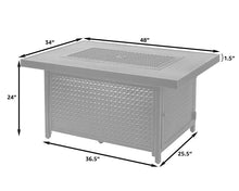 Load image into Gallery viewer, Weyland Rectangle Aluminum LPG Fire Pit