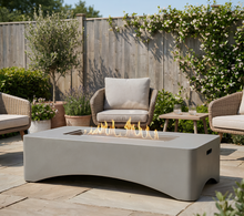 Load image into Gallery viewer, 56' Propane Fire Pit Table - Rectangular Outdoor Gas Fire Pit
