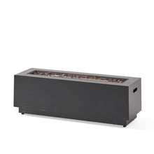 Load image into Gallery viewer, RECTANGULAT IRON FIRE PIT-50 000BTU WITH TANK HOLDER