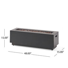 Load image into Gallery viewer, RECTANGULAT IRON FIRE PIT-50 000BTU WITH TANK HOLDER