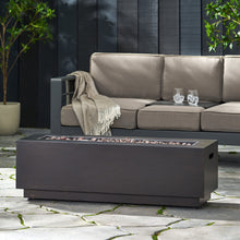 Load image into Gallery viewer, RECTANGULAT IRON FIRE PIT-50 000BTU WITH TANK HOLDER