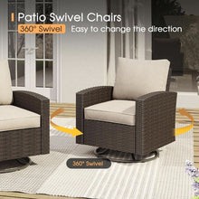 Load image into Gallery viewer, Eight Piece Outdoor Patio Furniture Set with Firepit