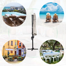 Load image into Gallery viewer, Ainfox 10ft Double Top Heavy-Duty Patio Cantilever Umbrella with Cross Base, Outdoor Large Offset Hanging Aluminum Rotation Sun Shade Umbrella with 360°Rotation Adjustable