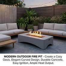 Load image into Gallery viewer, 56' Propane Fire Pit Table - Rectangular Outdoor Gas Fire Pit