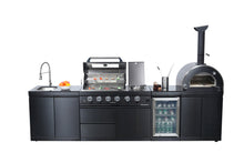 Load image into Gallery viewer, Black 125-Inch Double Stainless Steel Gas Outdoor Kitchen Grill