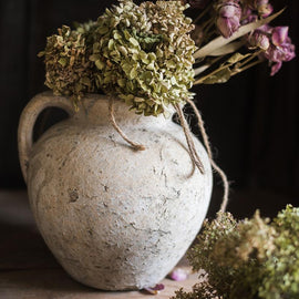 Cement Pot Pompeii Style Handmade Art Amphora Vase Pot
