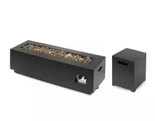 Load image into Gallery viewer, RECTANGULAT IRON FIRE PIT-50 000BTU WITH TANK HOLDER
