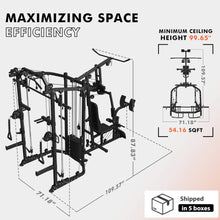 Load image into Gallery viewer, Dual Station Smith Machine With Cable Crossover Home Gym (SAK24079)