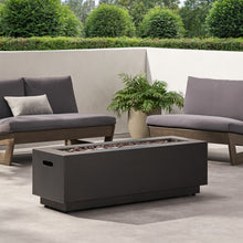 Load image into Gallery viewer, RECTANGULAT IRON FIRE PIT-50 000BTU WITH TANK HOLDER