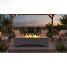 Load image into Gallery viewer, 56' Propane Fire Pit Table - Rectangular Outdoor Gas Fire Pit